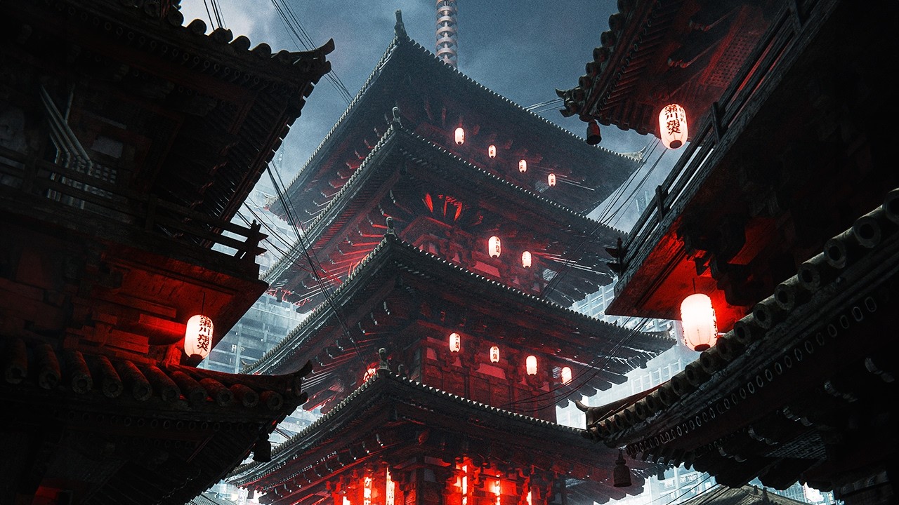 Cyber Japan Art Breakdown | Blender