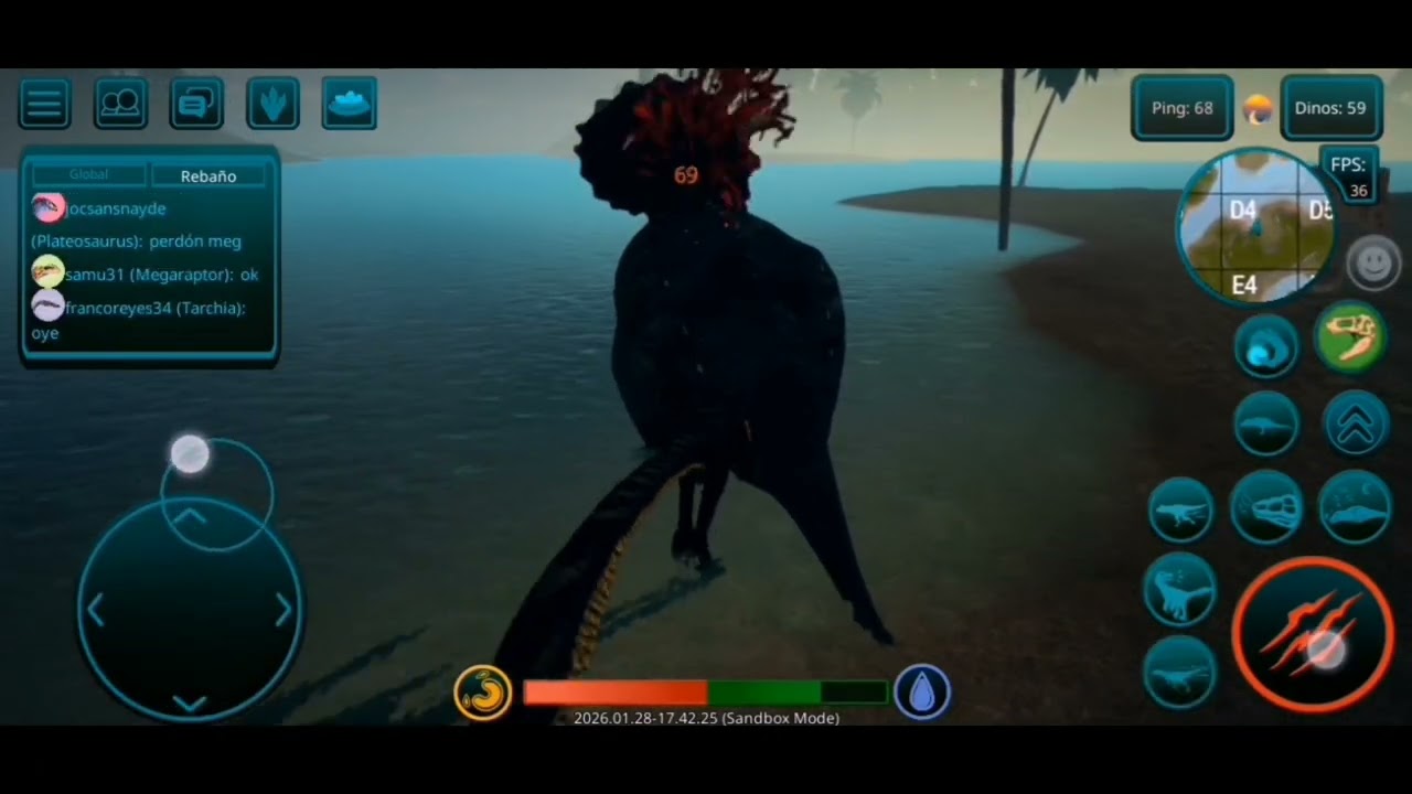 Probando al austro raptor en The Cuersed Isle saludos para @Starblox_YT8 ,@Elperrito-s4z y @kini.1 