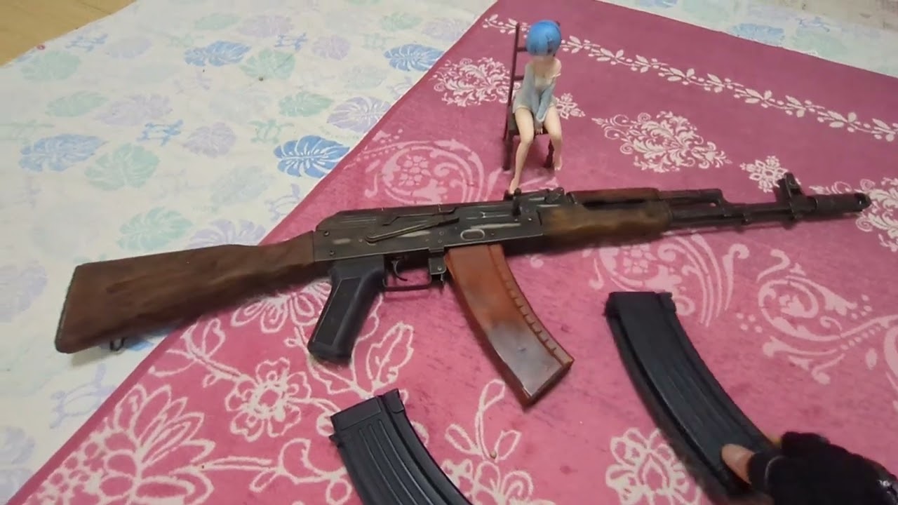 APS AK74 リアルウッド BATTLE WORN ver. 電動ブローバック シューティング紹介😊