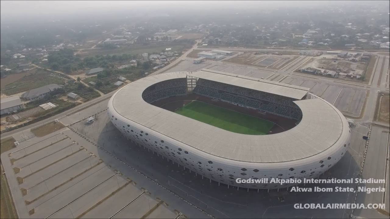 Godswill Akpabio (Akwa Ibom) International Soccer Stadium Nigeria Drone Video