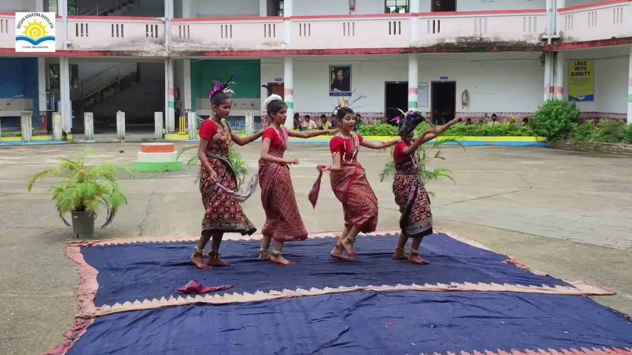Sambalpuri Folk Dance Competition among the four houses of Odisha Adarsha Vidyalaya Jamdhar, Jajpur