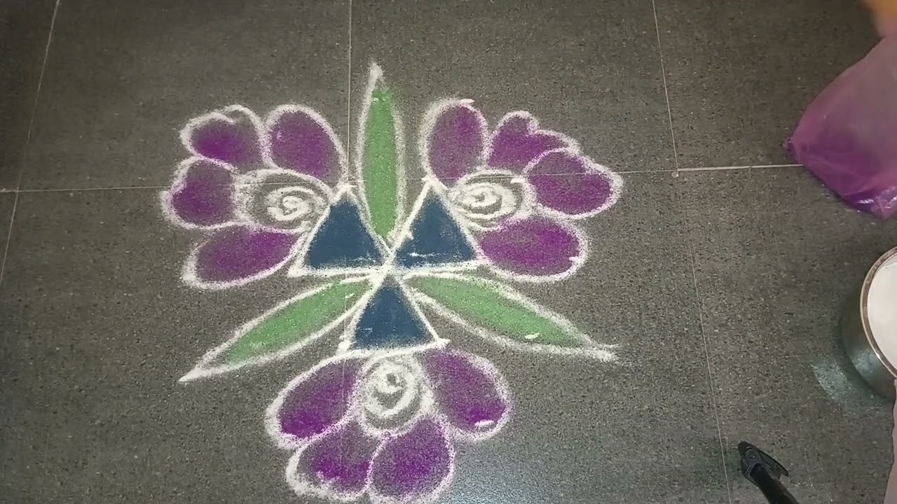 🌺5.3 dots simple & easy pookolam#dailykolam #easykolam #simplekolam #rangoli #kolam  