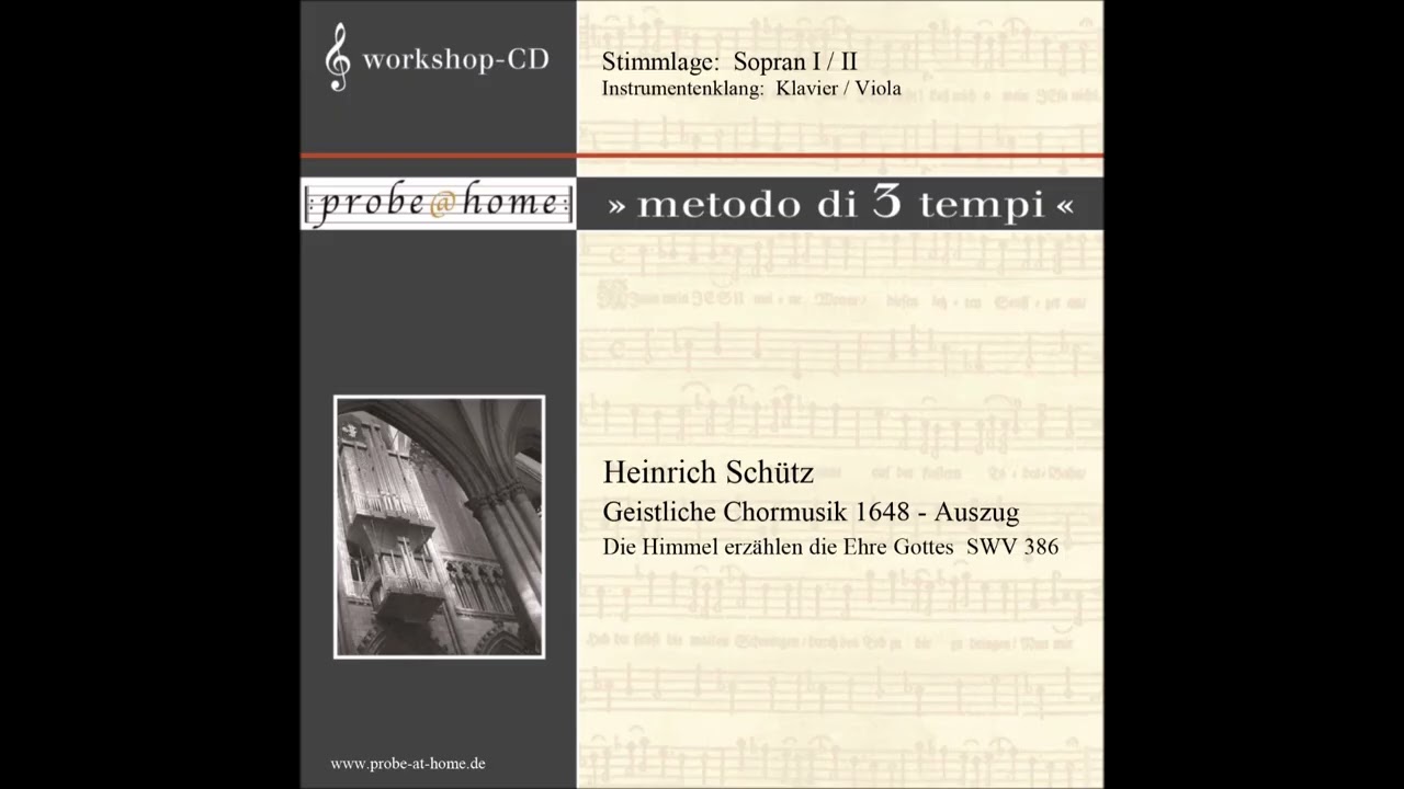 Die Himmel erzählen die Ehre Gottes SWV 386 - Schütz - Soprano 1 - Sopran 1 - Kl-Viola-T2