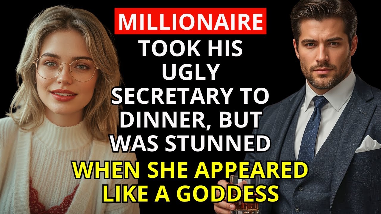 Millionaire Took His Ugly Secretary to Dinner—But Was Stunned When She Appeared Like a Goddess