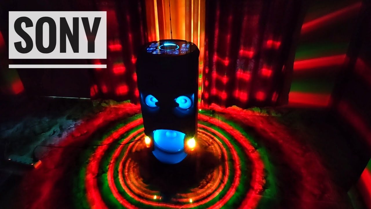 Sony party speaker RGB LED lights