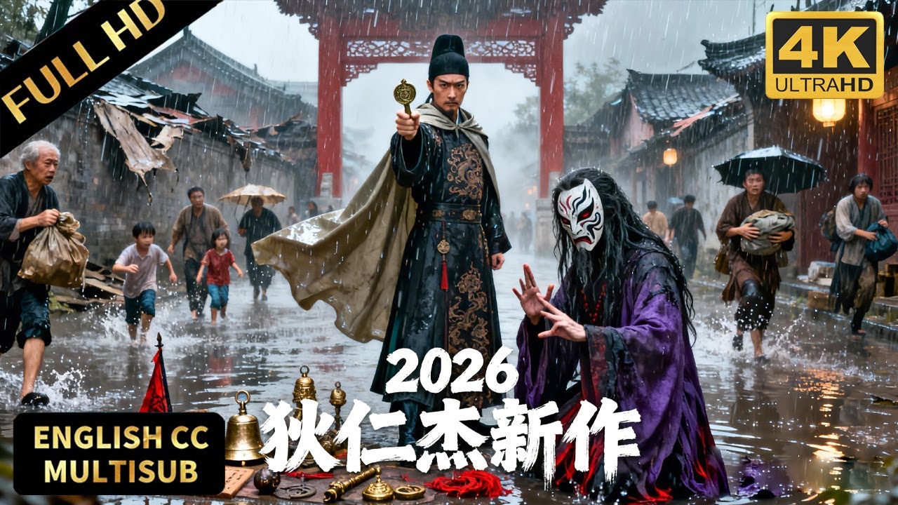 2026悬疑大片！长安城倾盆大雨，百姓遭遇洪灾！狄仁杰一招识破巫师阴谋！#悬疑  #灾难 #惊悚 #movie #狄仁杰 #大唐狄公案