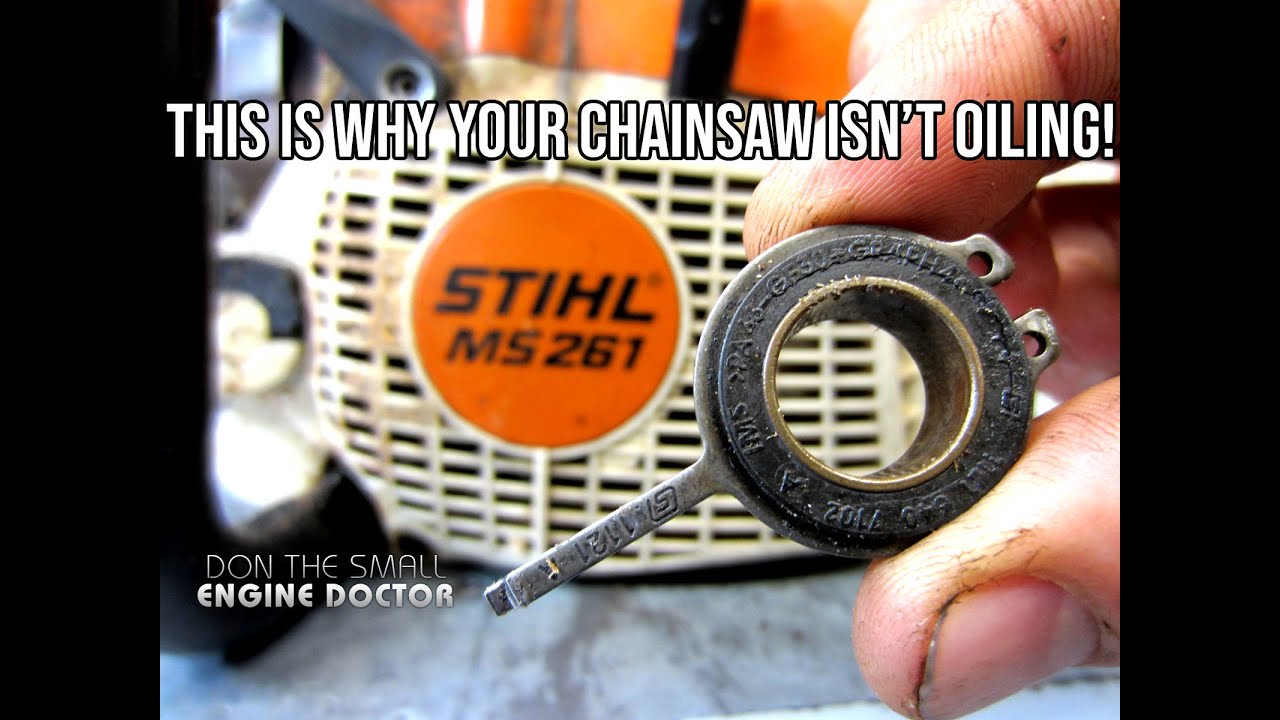 Не работает маслоуловитель цепи бензопилы Stihl? Проверьте это в первую очередь, чтобы решить про...