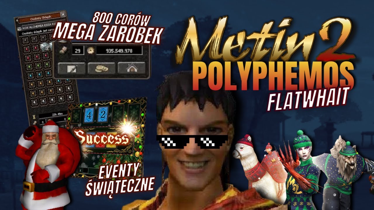 Metin2.pl Polyphemos #4 KLIKANIE 800 CORÓW!? 1300 SZKATUŁEK PŁATKÓW ŚNIEGU!