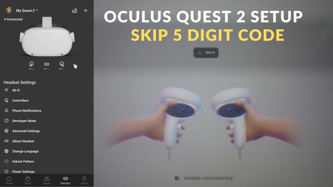 Новое: настройка Oculus Quest 2 с помощью мобильного телефона — пропустите 5-значный код