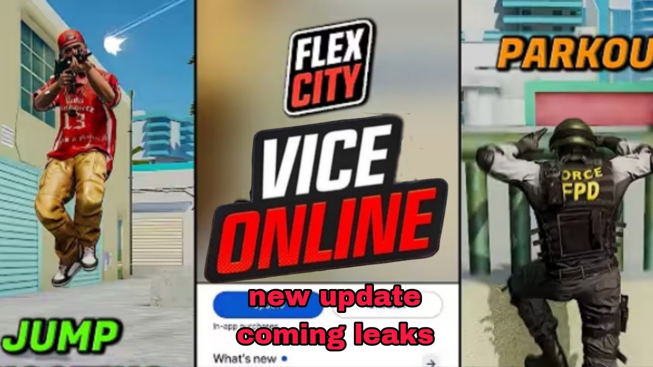 New update in flex city vice online parkour jump 