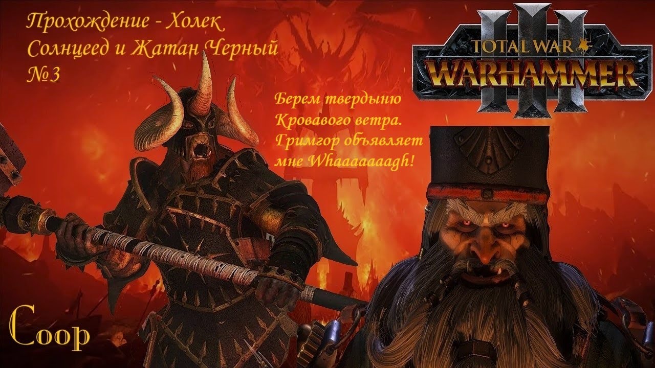 Warhammer 3 Total War - Прохождение - Холек Солнцеед и Жатан Черный №3 - coop