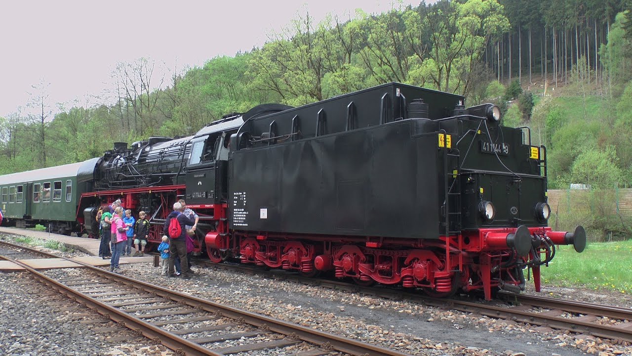 Dampfzug-Sonderfahrt Teil 2(mp4) - Andere Streckenseite(!)_Katzhütte - Rottenbach