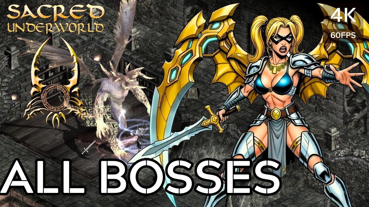 Sacred Gold Underworld - Seraphim All Bosses [4K 60FPS] No Commentary