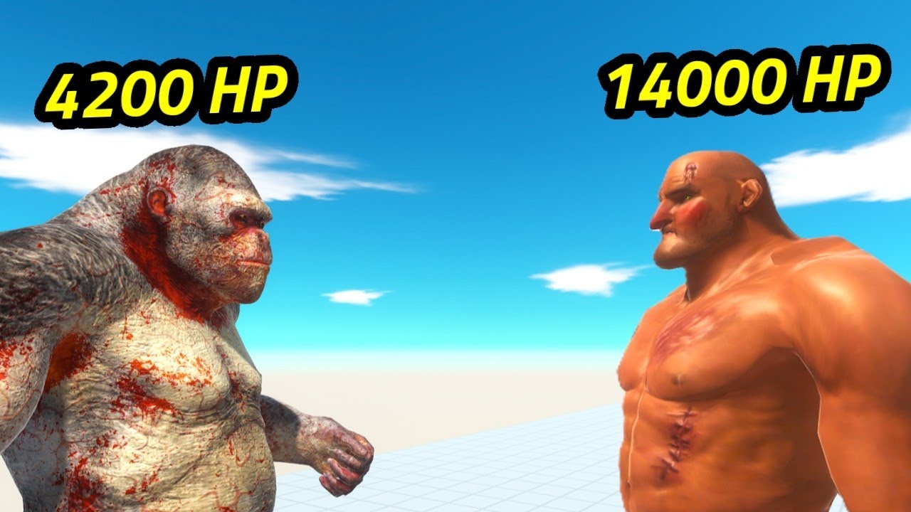 Goro vs 14000 HP hill giant 5 Round no cut animal revolt battle simulator