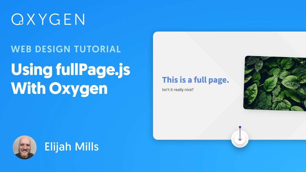 How To Use fullPage.js With Oxygen in WordPress