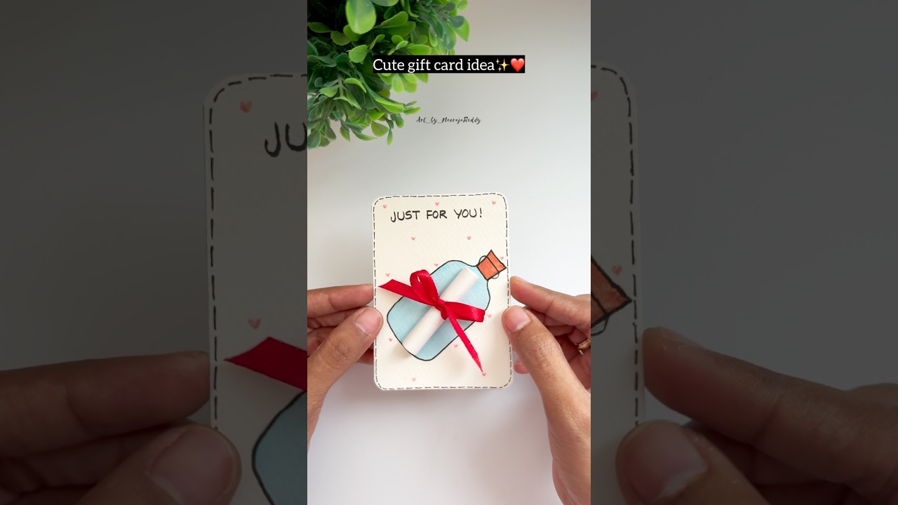 Handmade card for your loved ones | easy gift card ideas #diy #craft #handmade #giftideas #couple