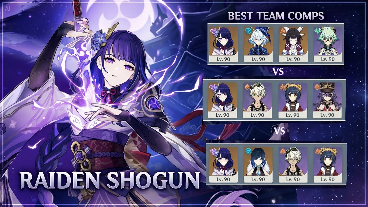 Raiden Shogun Best DPS Team Comps – Lunar-Charged, Overload, National, & More