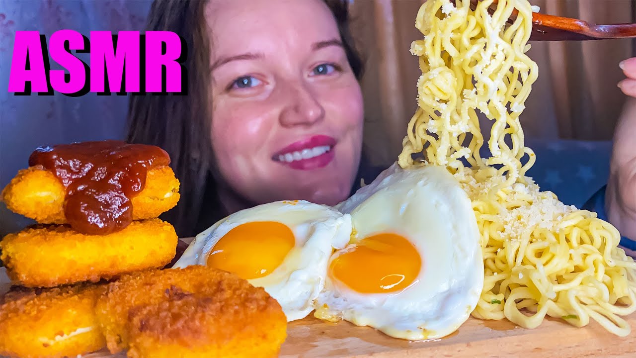 ASMR Eating Noodles, Eggs, Nuggets (NO TALKING) EATING SOUNDS |ASMR MUKBANG 먹방