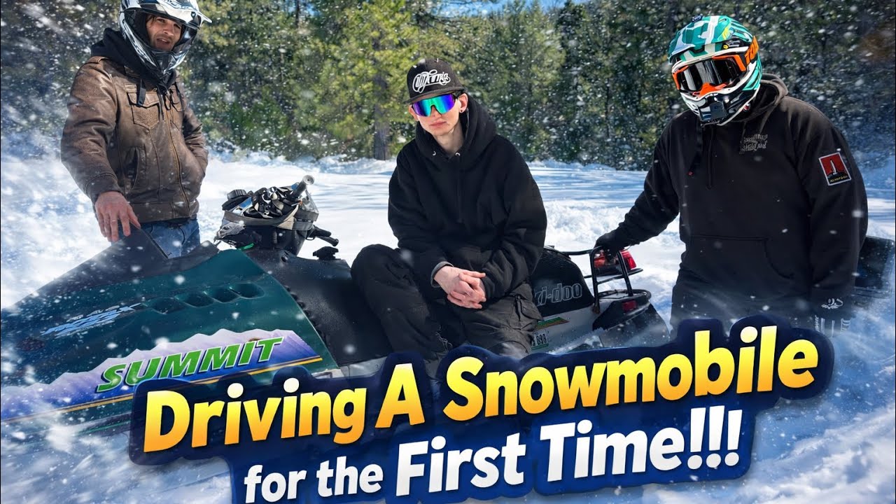 Driving a Snowmobile for the First Time!!! @TheFuelInjected-Boys 