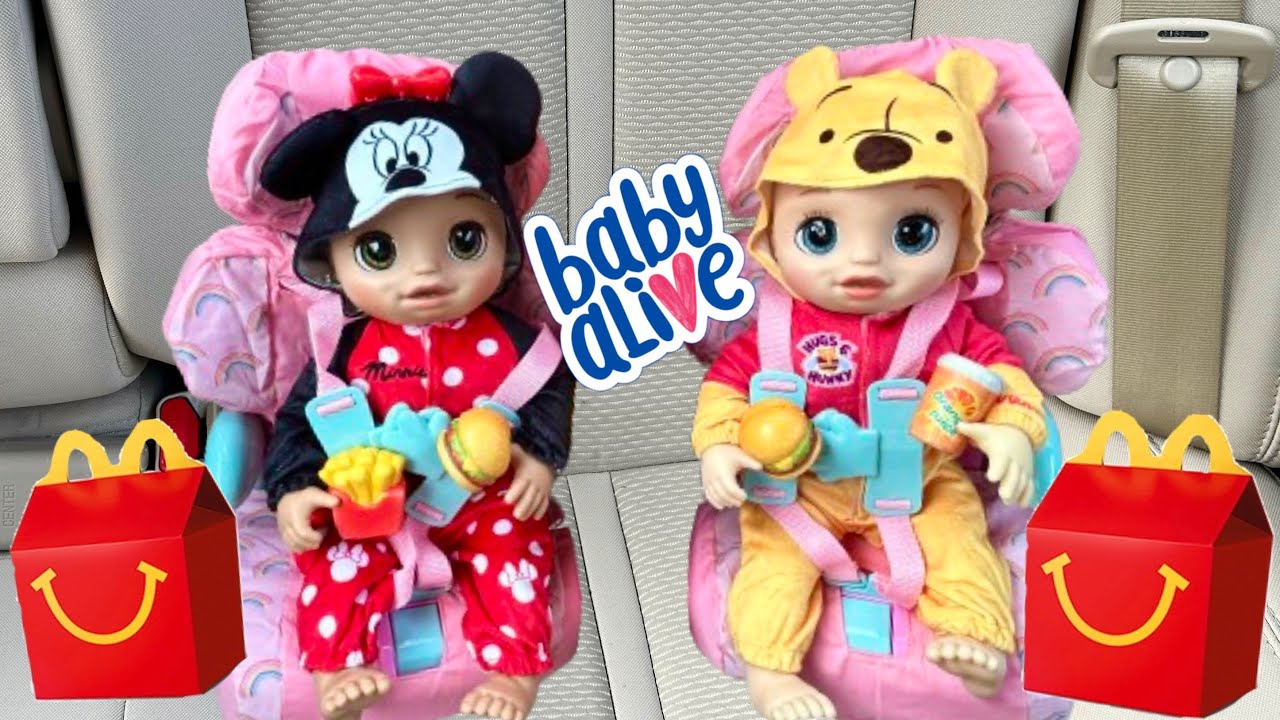 BABY ALIVE dolls go on a outing 🛒 shopping and McDonald&rsquo;s 🍔