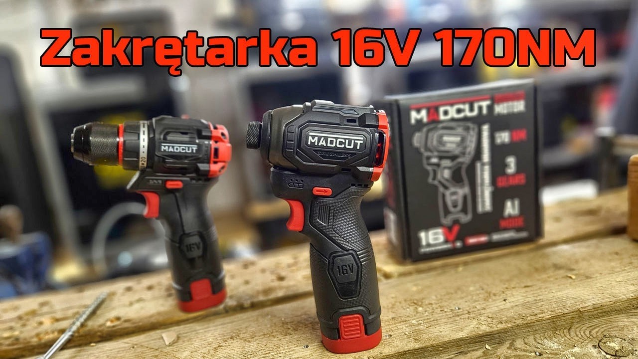 Mała i Bardzo Mocna (170NM) Zakrętarka 16V MADCUT - TEST
