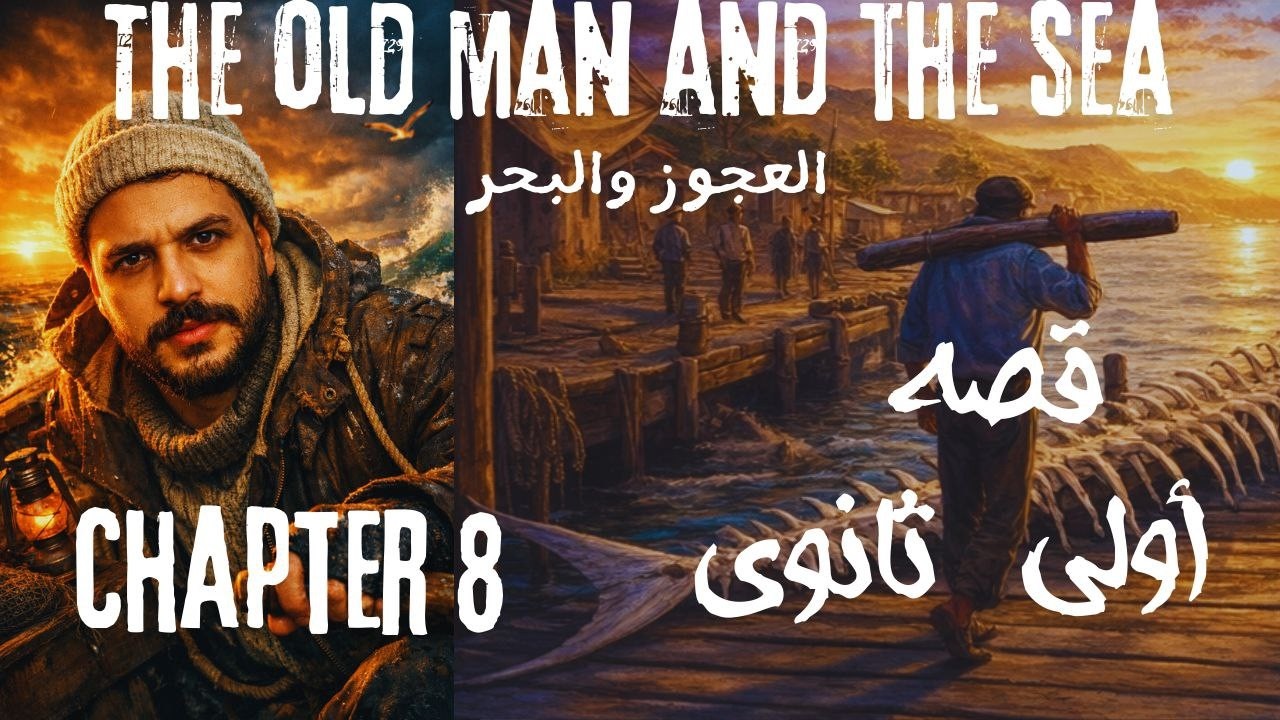 قصة الصف الأول الثانوي \The old man and the sea \ chapter 8\العجوز والبحر شرح احداث الفصل الثامن