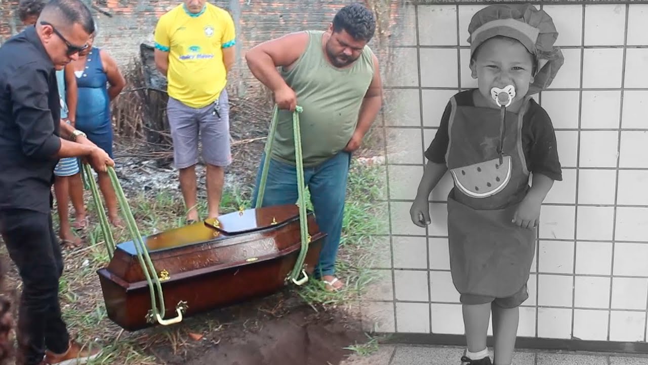 O ÚLTIMO ADEUS NO SEPULTAMENTO DO PEQUENO ARTHUR QUE FOI VÍTIMA DE ATROPELAMENTO EM ROSÁRIO