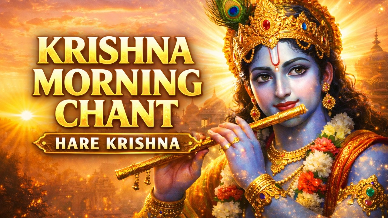Hare Krishna Maha Mantra 🌅 Morning Chant | Positive Energy & Peace