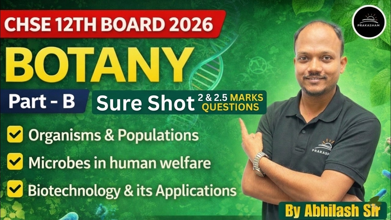 2 & 2.5 Mark Important Questions | Organisms & Populations + Microbes + Biotech Applications