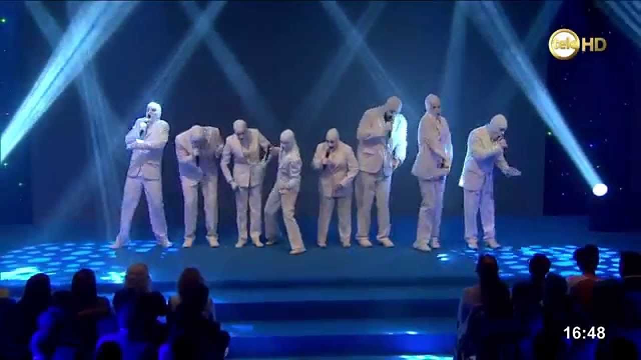 Voca People en la fiesta de La Tele (19 de abril de 2015) Parte 1 de 3