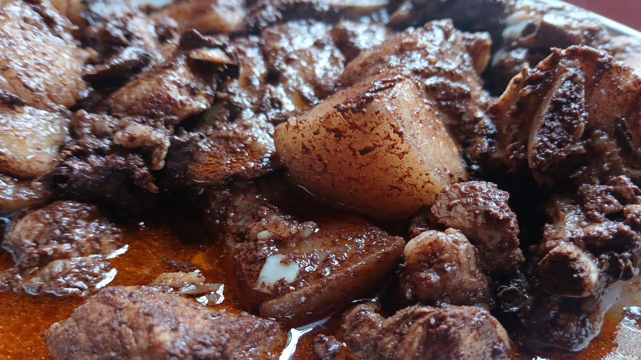 How to cook  Pork and Blood curry ... It's Super delicious 😋😋