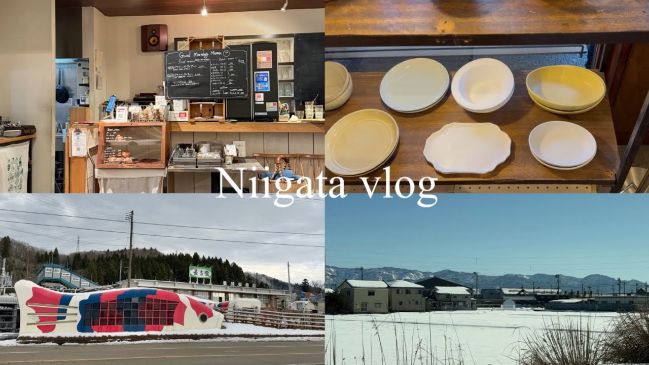 ［vlog］新潟でのんびり休日vlog🍜🚗 / 美味しいもの食べたり散歩したり🌿✨