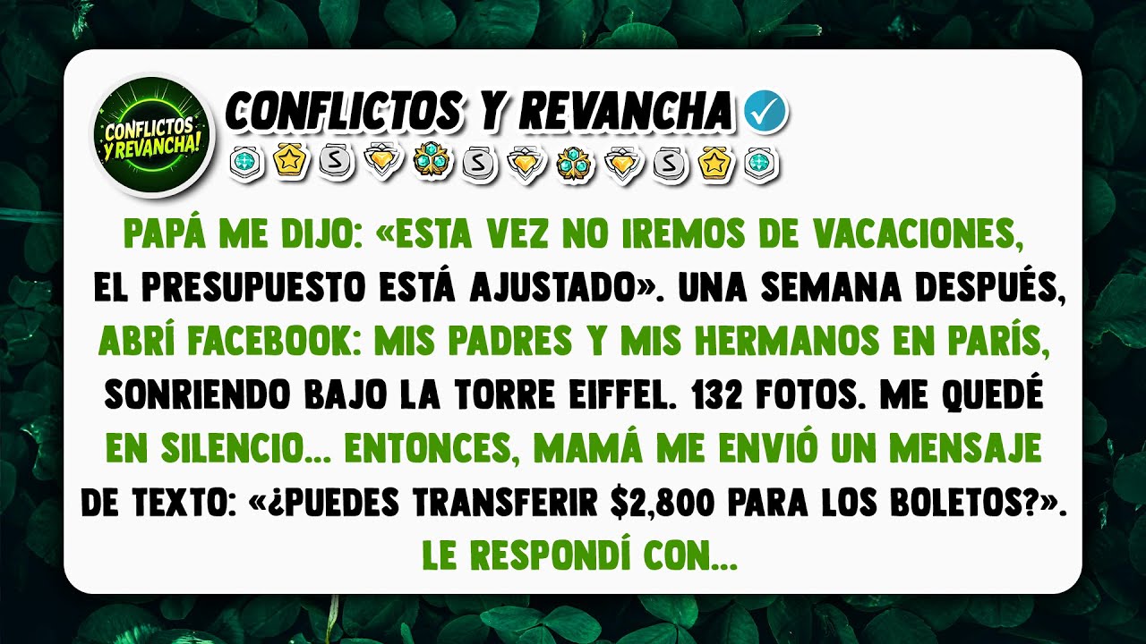 Papá me dijo: «Esta vez no iremos de vacaciones, el presupuesto está ajustado».