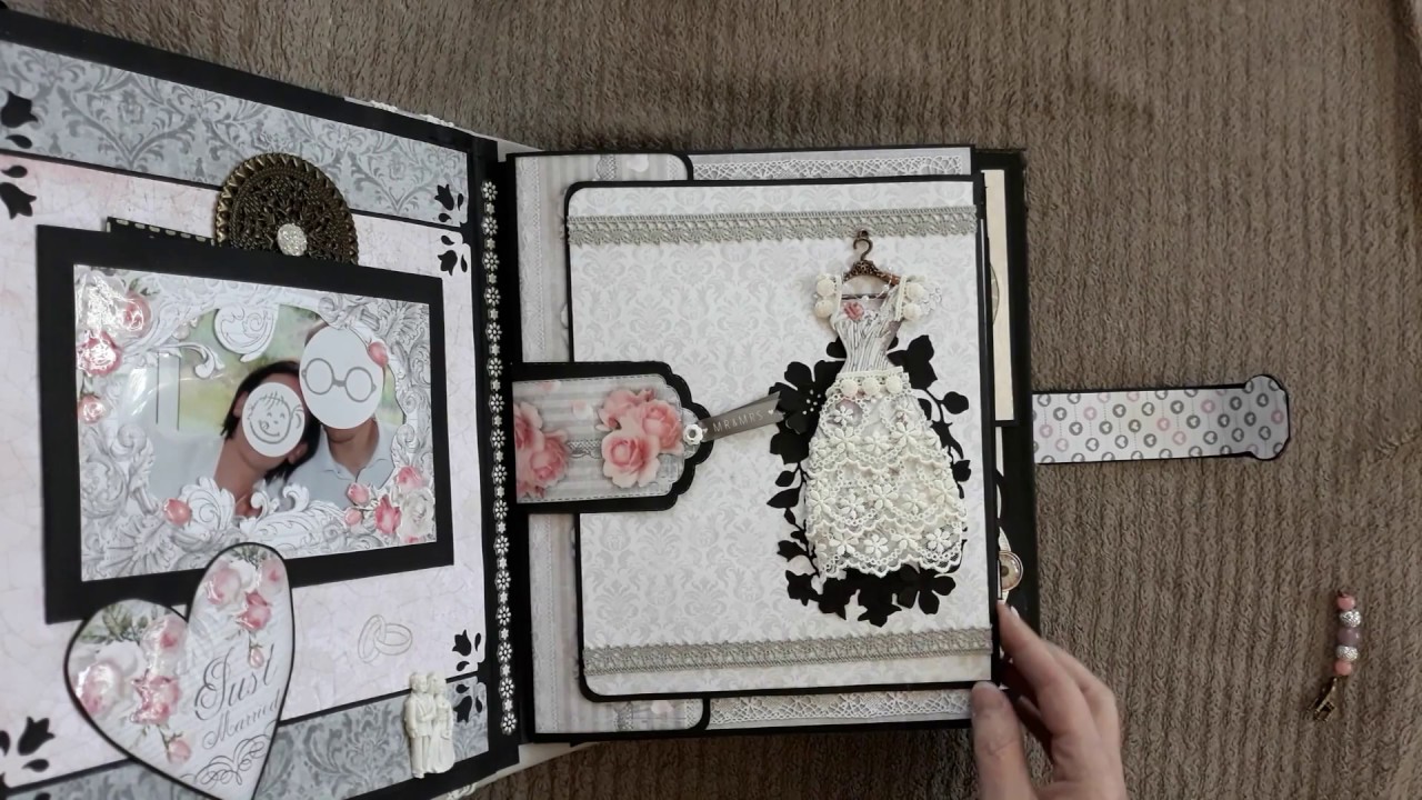Album Mariage, avec les papiers Stampéria 