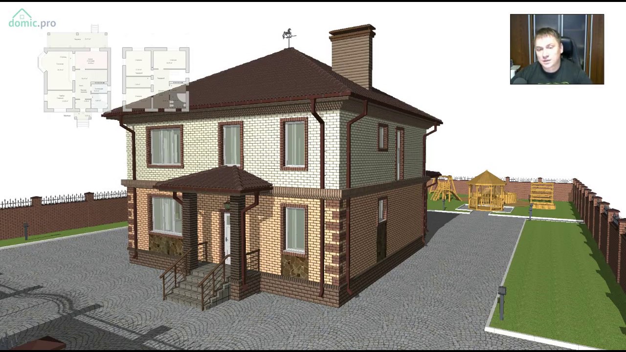 Небольшой двухэтажный жилой дом на 4 спальни «Моё удобство»  C-286-ТП