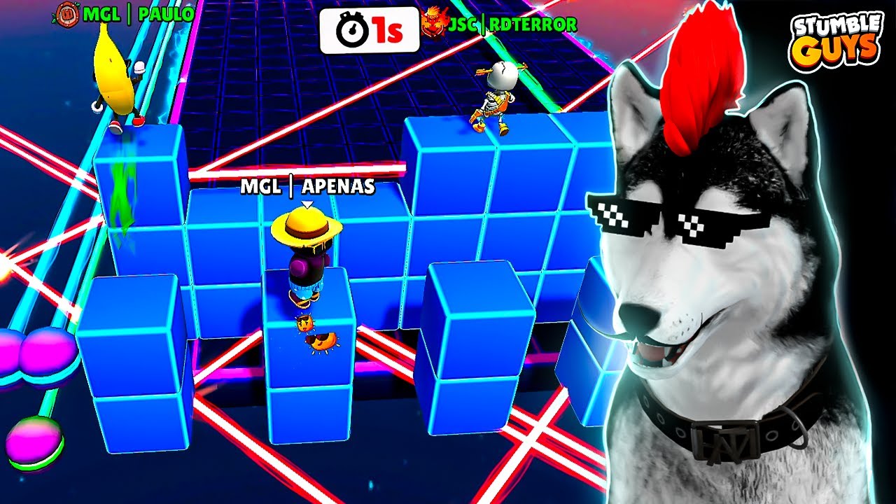 IMPOSSÍVEL!😱BLOCK DASH LENDÁRIO COM LASER no STUMBLE GUYS!🔥SERÁ QUE CONSEGUIMOS ZERAR?🤔 ‹ MagLobao ›