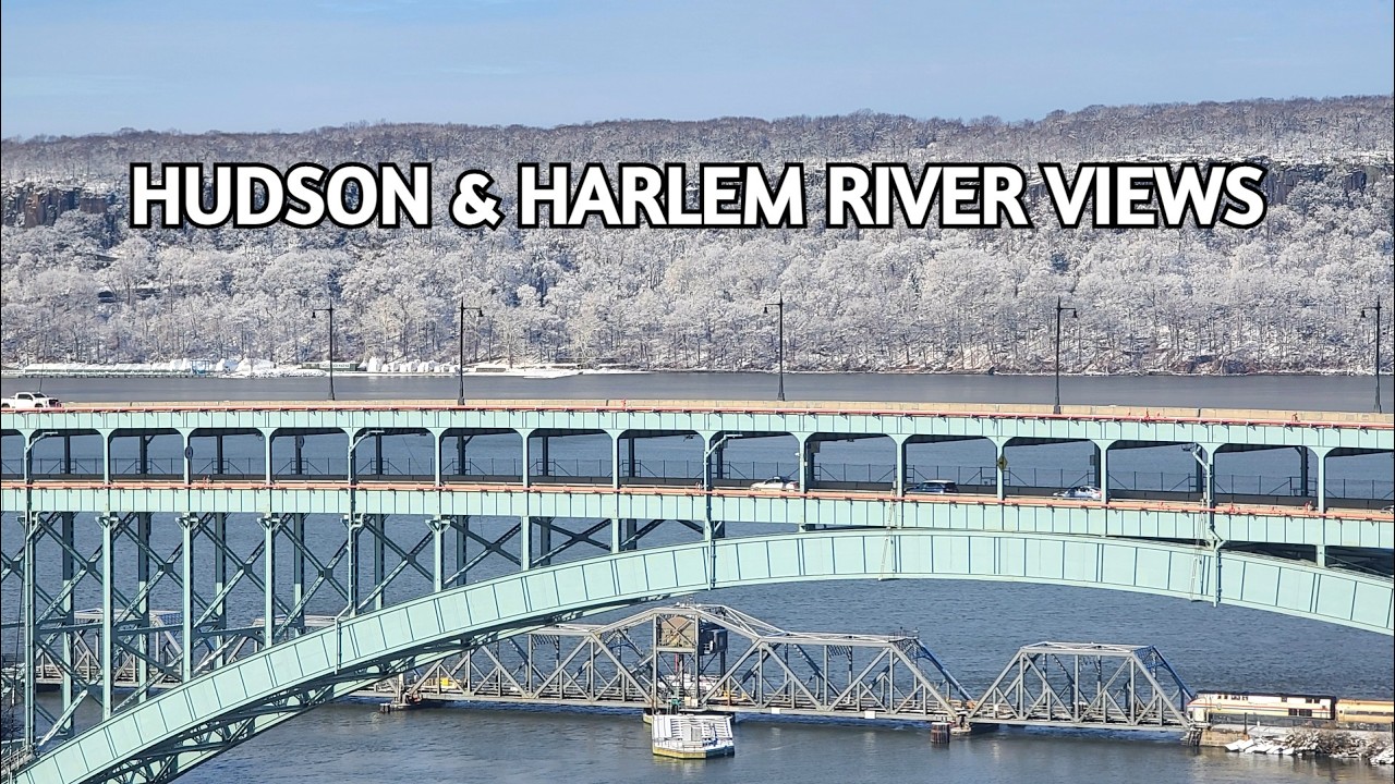 🔴NYC LIVE CAM🚆Amtrak Along the Hudson River + City Sounds ASMR