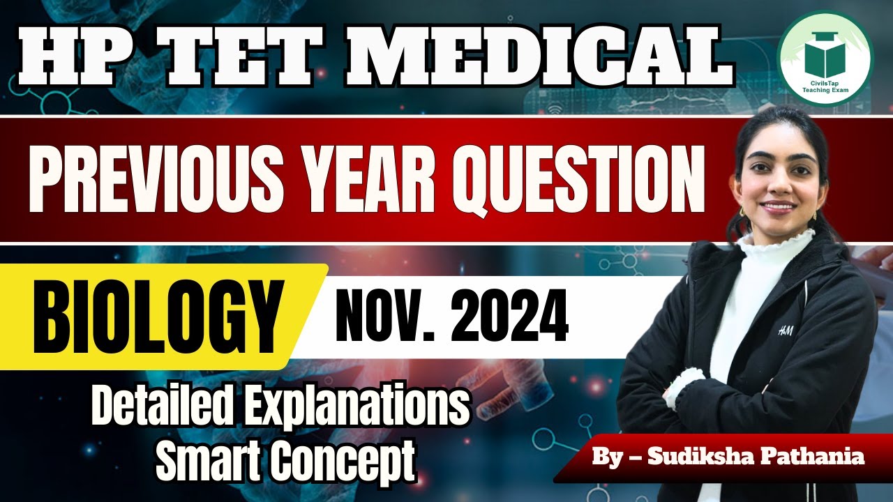 HP TET Medical Biology | Nov 2024 PYQs Discussion | Most Important Questions | Civilstap