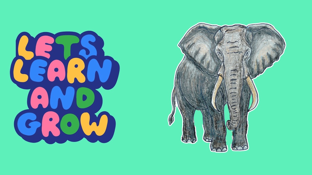 Как нарисовать реалистичного слона 🐘 | Простое пошаговое рисование для детей | Уроки рисования от...