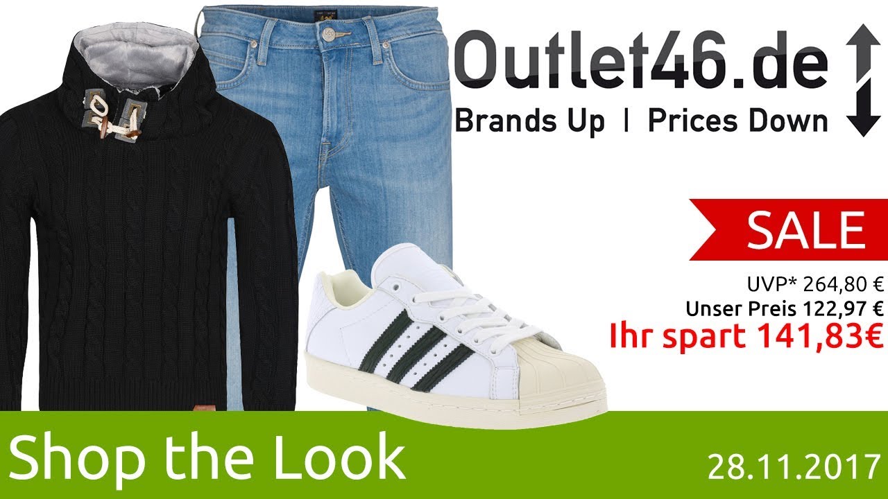 Tazzio Pullover &euro; 22,99 / Lee Jeans &euro; 34,99 / adidas Sneaker &euro; 64,99