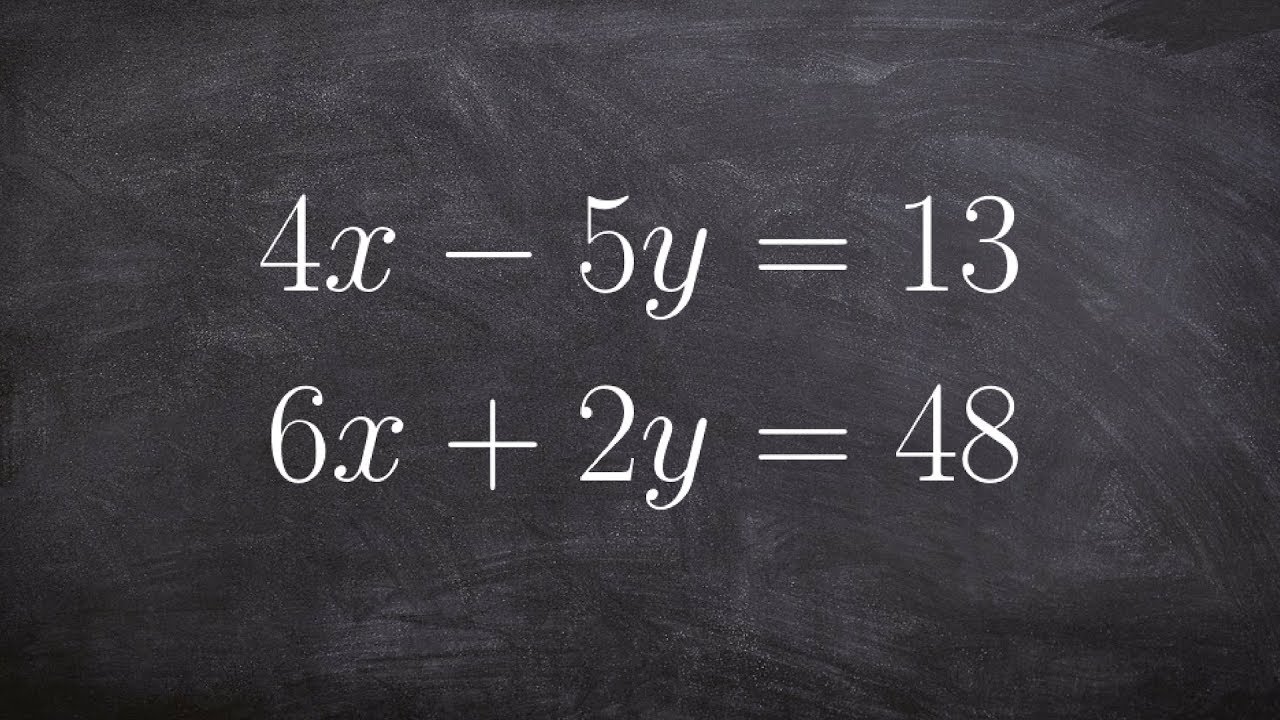 Solve a System of Linear Equations Using Elimination