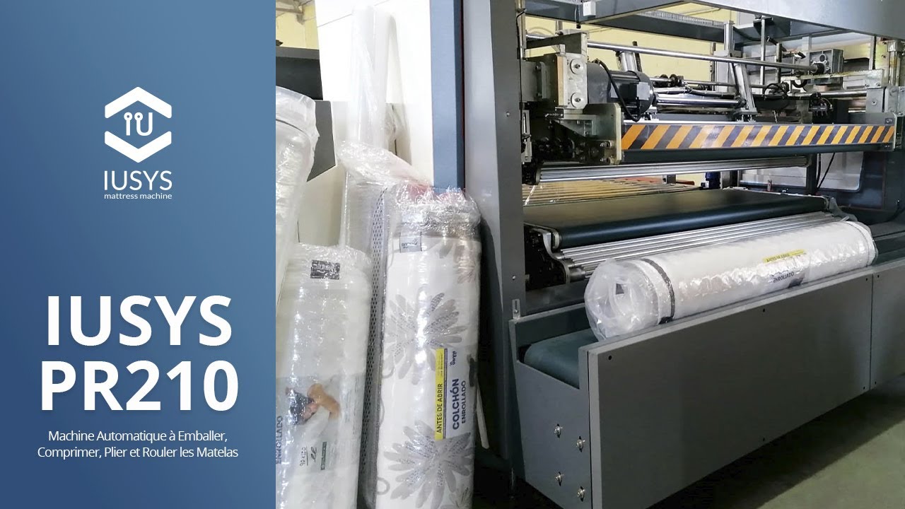 IUSYS PR210 - Machine Automatique à Emballer, Plier et Rouler les Matelas