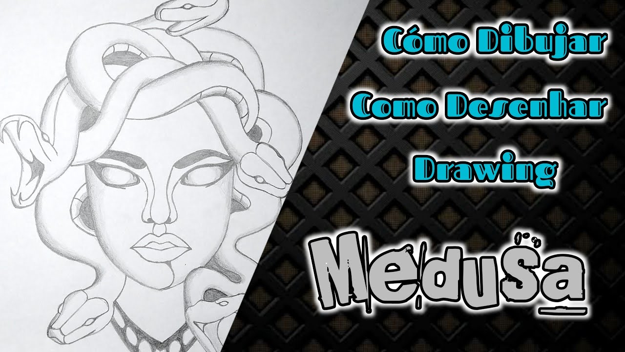 Como desenhar MEDUSA, Cómo Dibujar MEDUSA, Drawing MEDUSA.