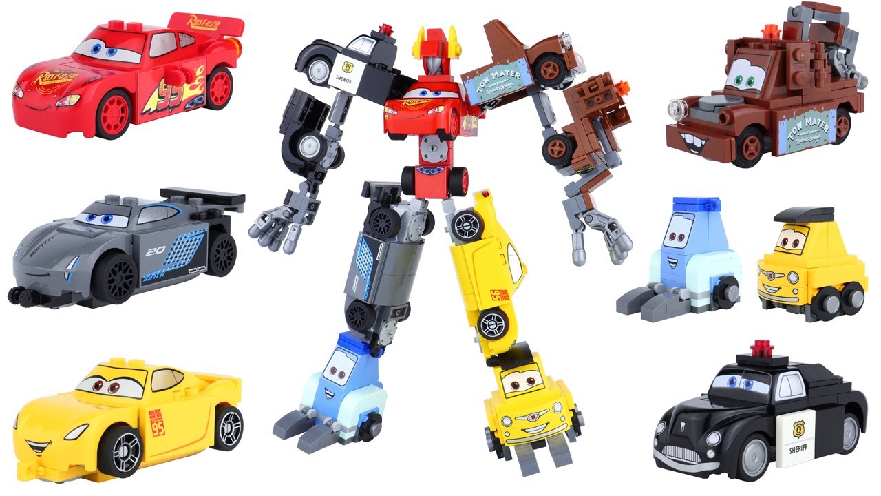 LEGO「ピクサー映画 カーズ」合体ロボ作ってみた Pixar Disney Cars Combine Robot