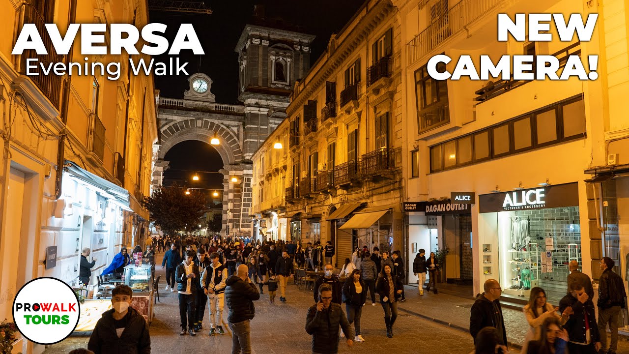 Evening Walk- NEW CAMERA TEST in Aversa, Italy - 4/23/2022 - 4K UHD