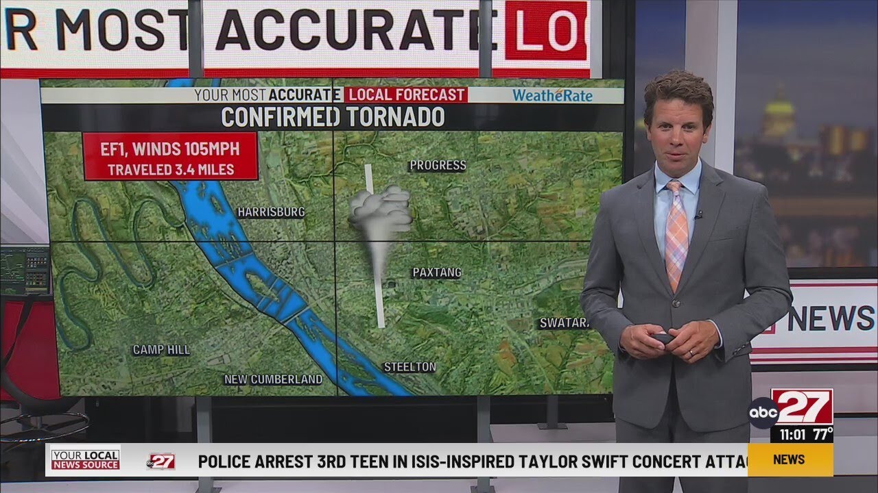 NWS confirms tornado hit Harrisburg area