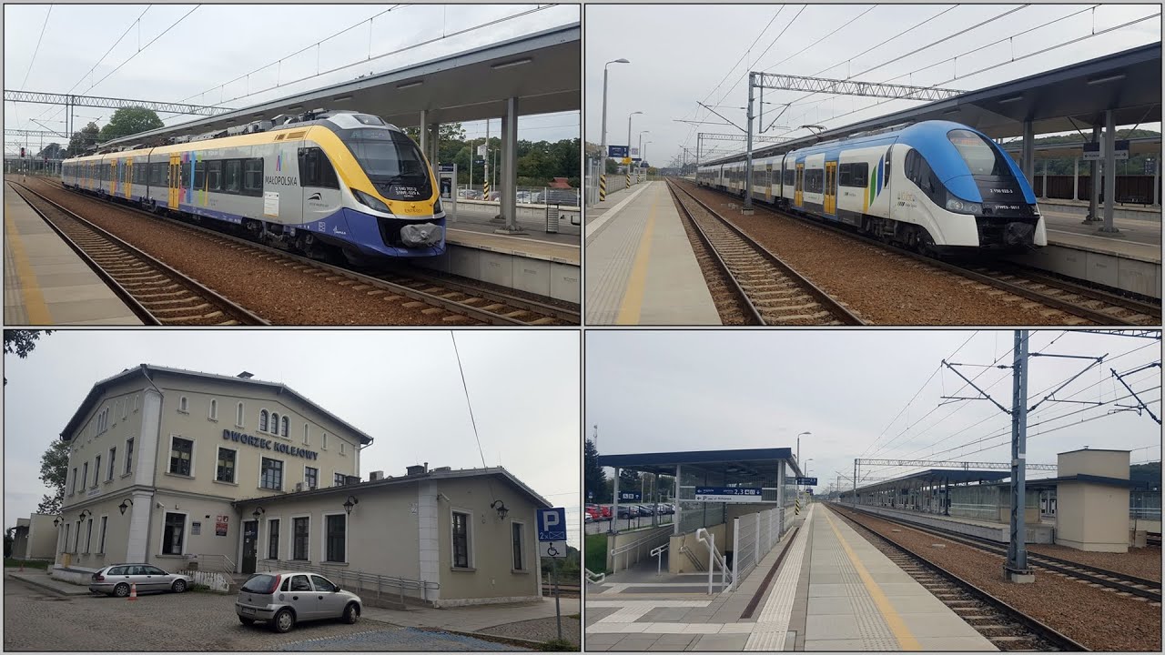 EN78-001 KMŁ do Krakowa i 27WEb-001 KŚ z OsP Gibki Cug do Katowic na stacji Krzeszowice. +RP1