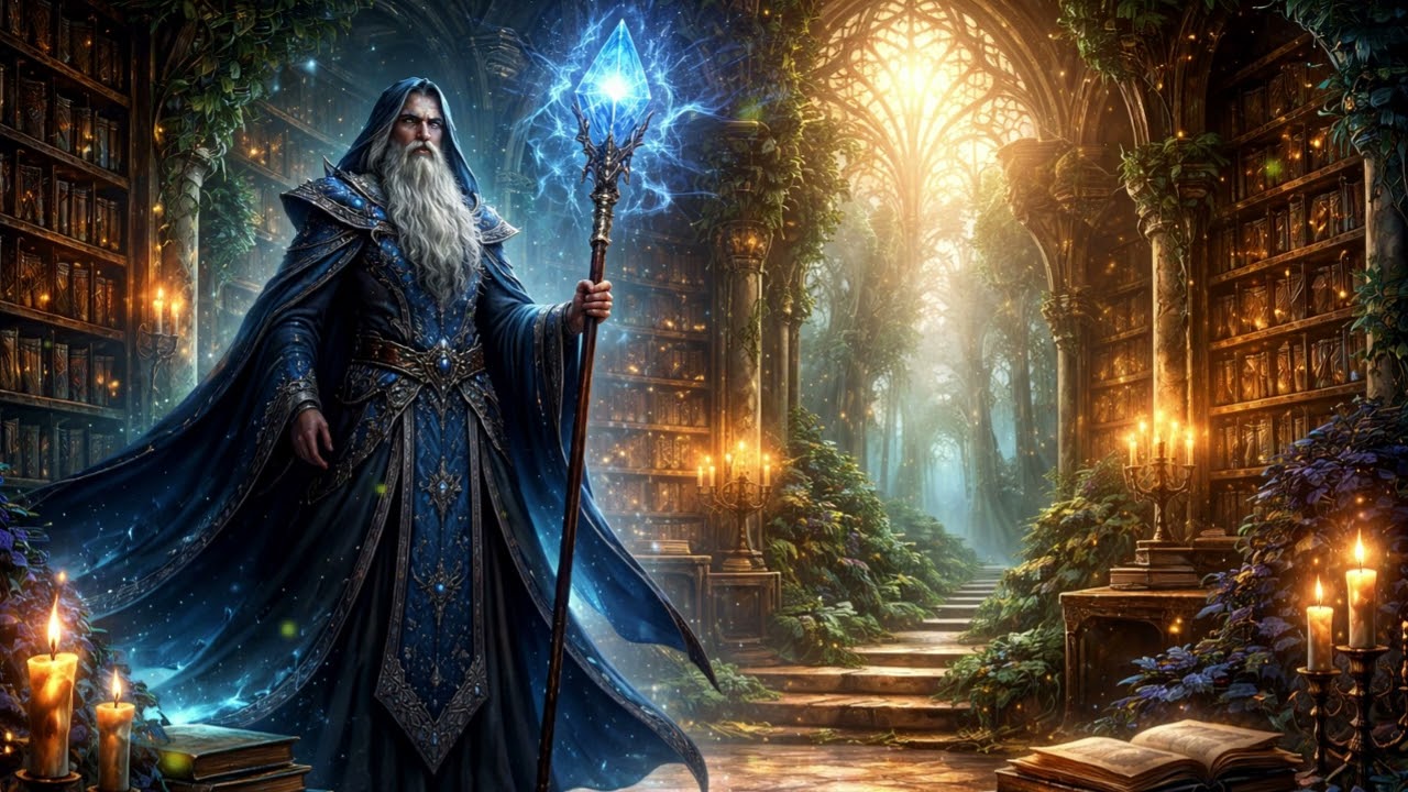 Mage's Ancient Library | 2 Hours Deep Fantasy Ambience for Study, Sleep & Relaxation