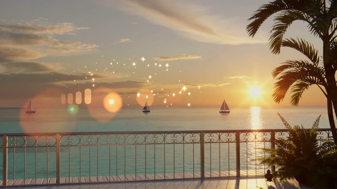 Golden Hour Ambient Jazz Lo-Fi | Sunset Terrace Rhodes & Sax for Chill Relaxation #sunsetjazz