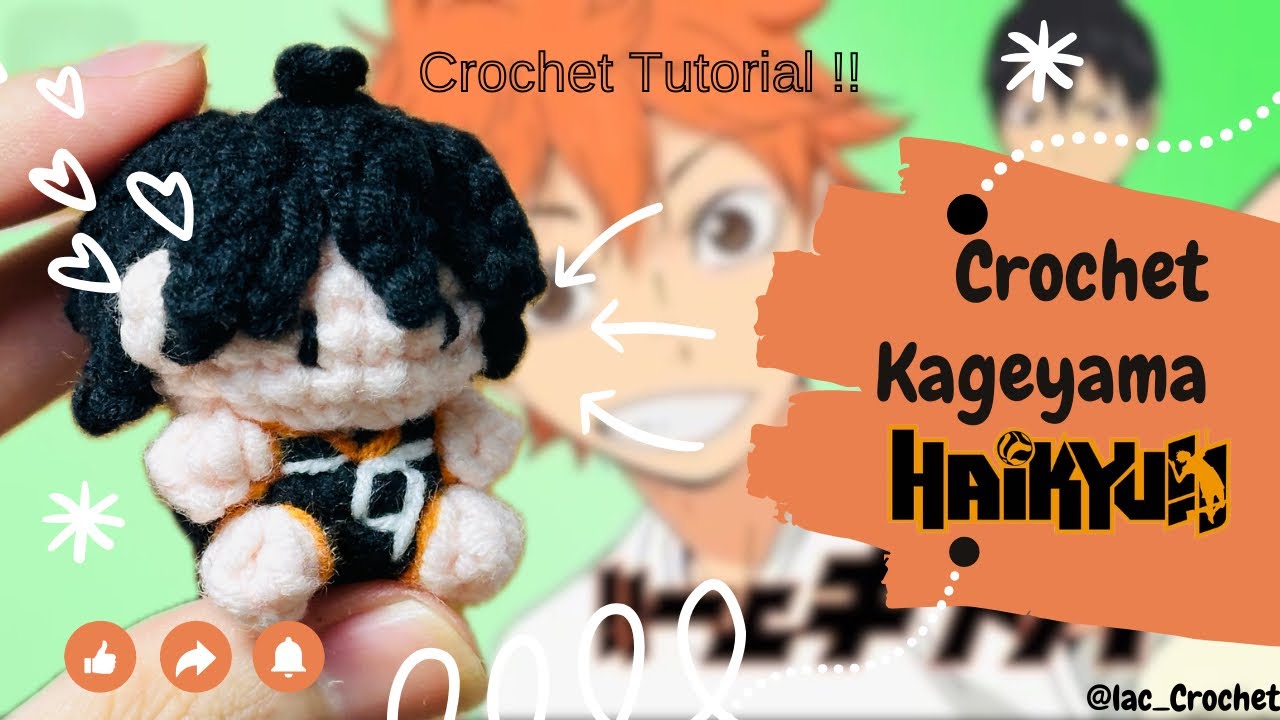 Crochet Kageyama Tobio 🐟 | Móc Kageyama trong Haikyuu 🏐 | Amigurumi | Lạc Crochet 🧶